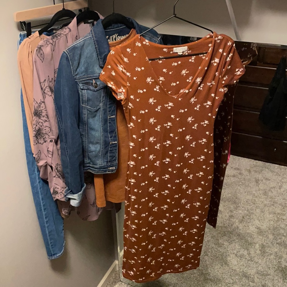 SOLD Rust MIDI dress